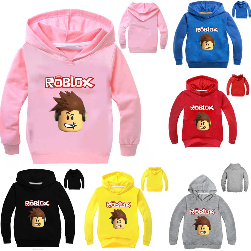 Moletom De Manga Comprida Com Estampa Roblox E Capuz Infantil Masculino Para Primavera Outono Preto Azul Shopee Brasil - casaco azul roblox