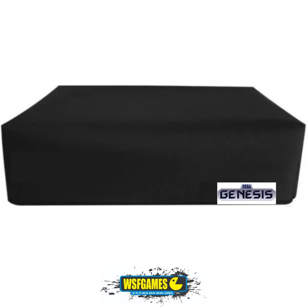 Capa Para Sega Genesis Mega Drive Skin Preto Anti Poeira Impermeável