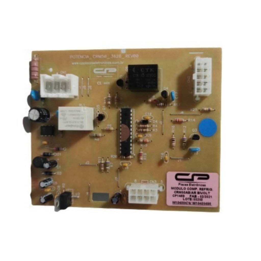 Placa De Potência Compatível para Geladeira  Consul Crm50 127v W10400474