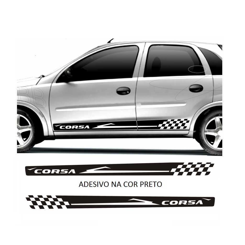 Adesivo Corsa Para Novo Corsa Faixa Lateral Decorativa Serve Corsa Hatch Ou Sedan Adesivos