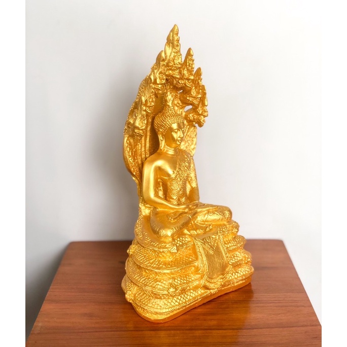 รูปสินค้า พระนาคปรก หน้าตัก 5 นิ้ว สีทองเก่า ประจำวันเสาร์