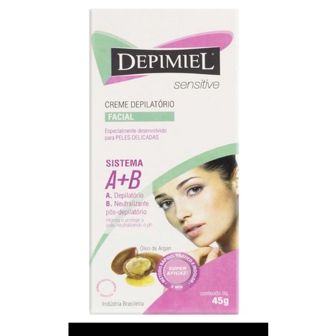 Creme Depilatório Facial A+B Sensitive  45 g - DEPIMIEL