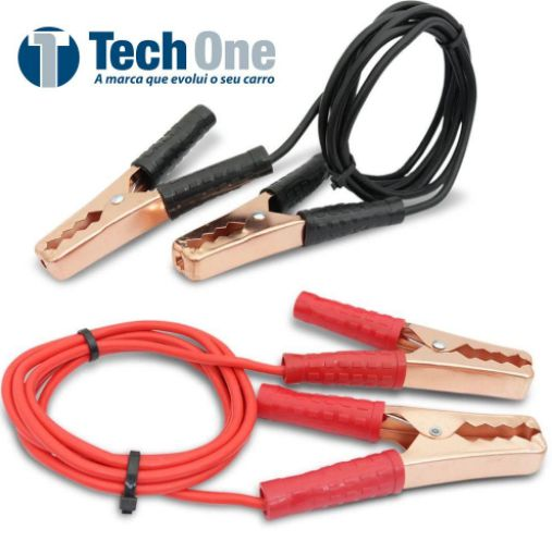 Cabo Auxiliar De Partida 100a Com Garras Jacare Techone
