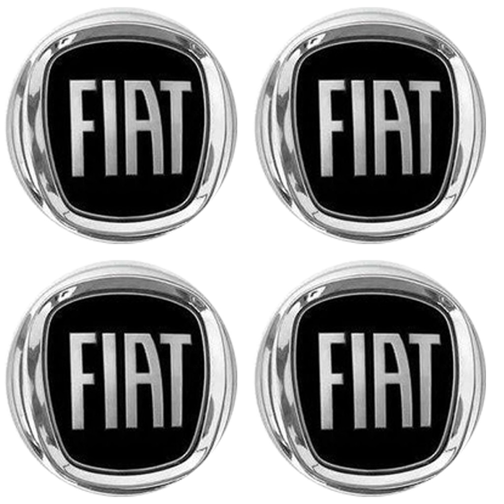 Emblema Fiat Dark Black Calota Roda Resinado 48 Mm - 4unidades  PROMOÇÃO !!!! em Oferta na Shopee