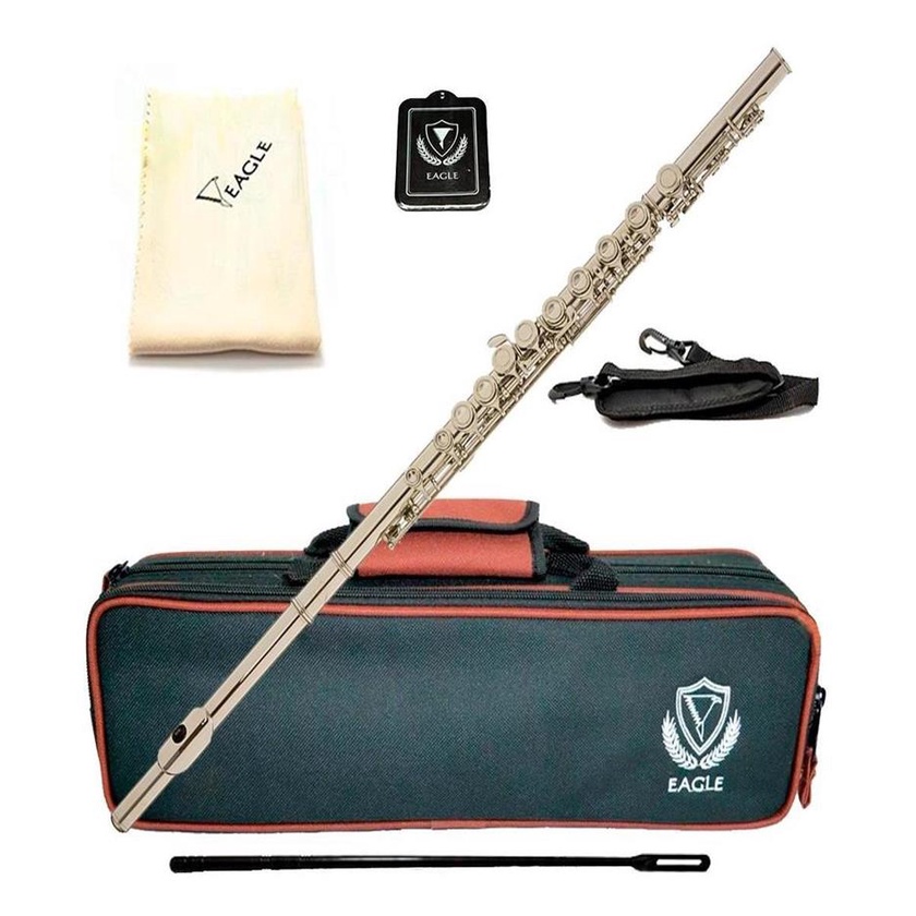 Flauta Transversal Eagle Fl03n Fl03 Em Do Com Case Niquelada em Oferta na Shopee