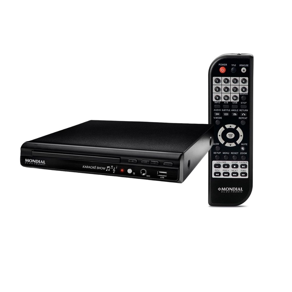 Dvd Karaoke Aparelho dvd Player Mondial Entrada Usb Ii Mp3 Bivolt D20 - Audio