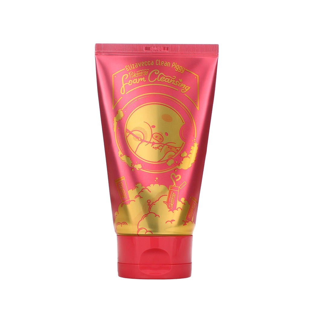 elizavecca clean piggy pink energy foam cleaning 120g
