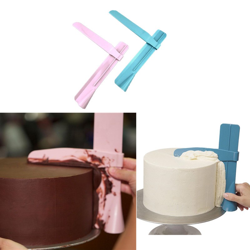 Espátula Alisadora Nivelador Bolo Ajustável Ferramentas Confeitaria decoração raspador de bolo