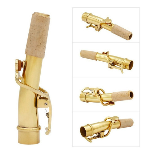 Tudel Curvo Para Sax Soprano Reto Dourado Novo