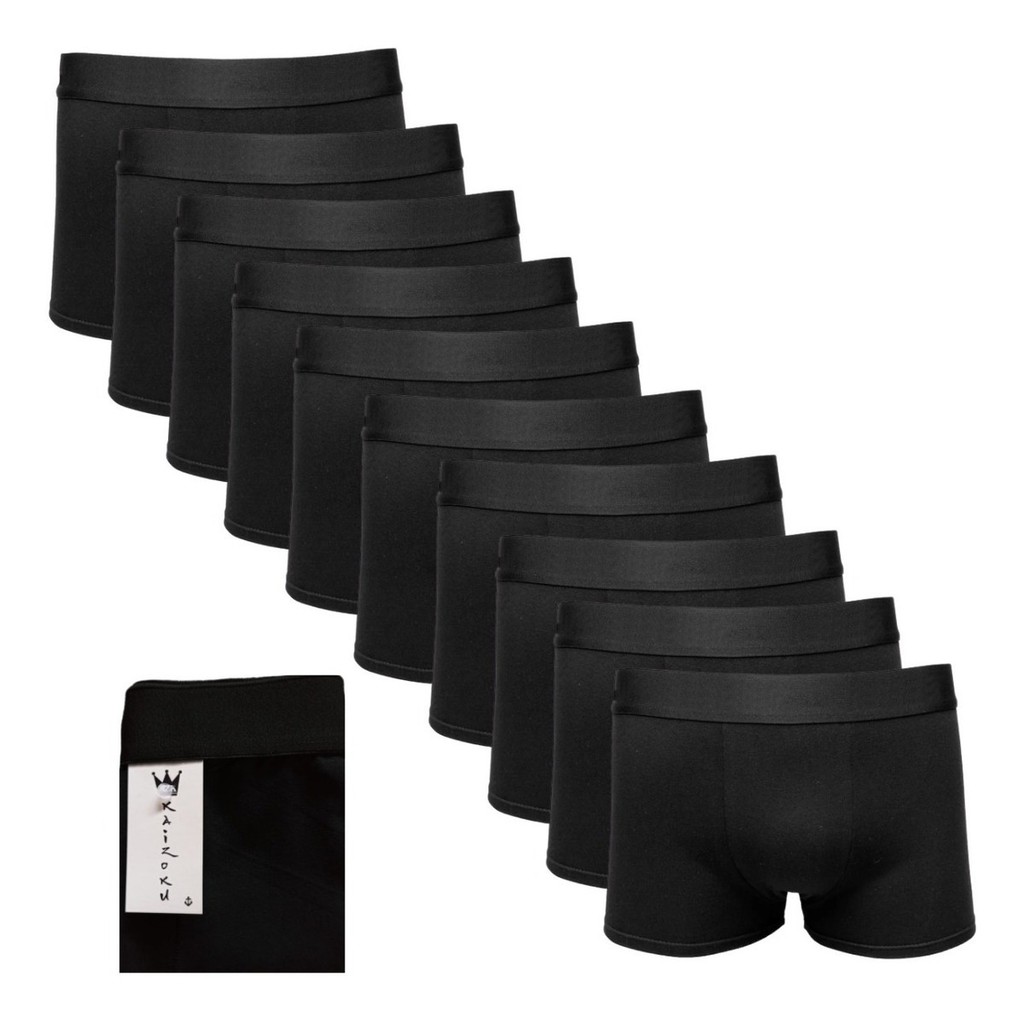 10 Cuecas Preta Boxer Algodao Conforto Cueca Box Promoção em Oferta na Shopee