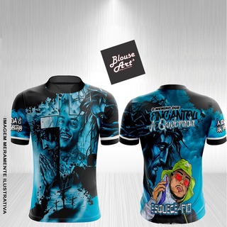 Camiseta de Quebrada Azul Homenagem MC Kevin O Menino Que Encantou A Quebrada Esquece Fio