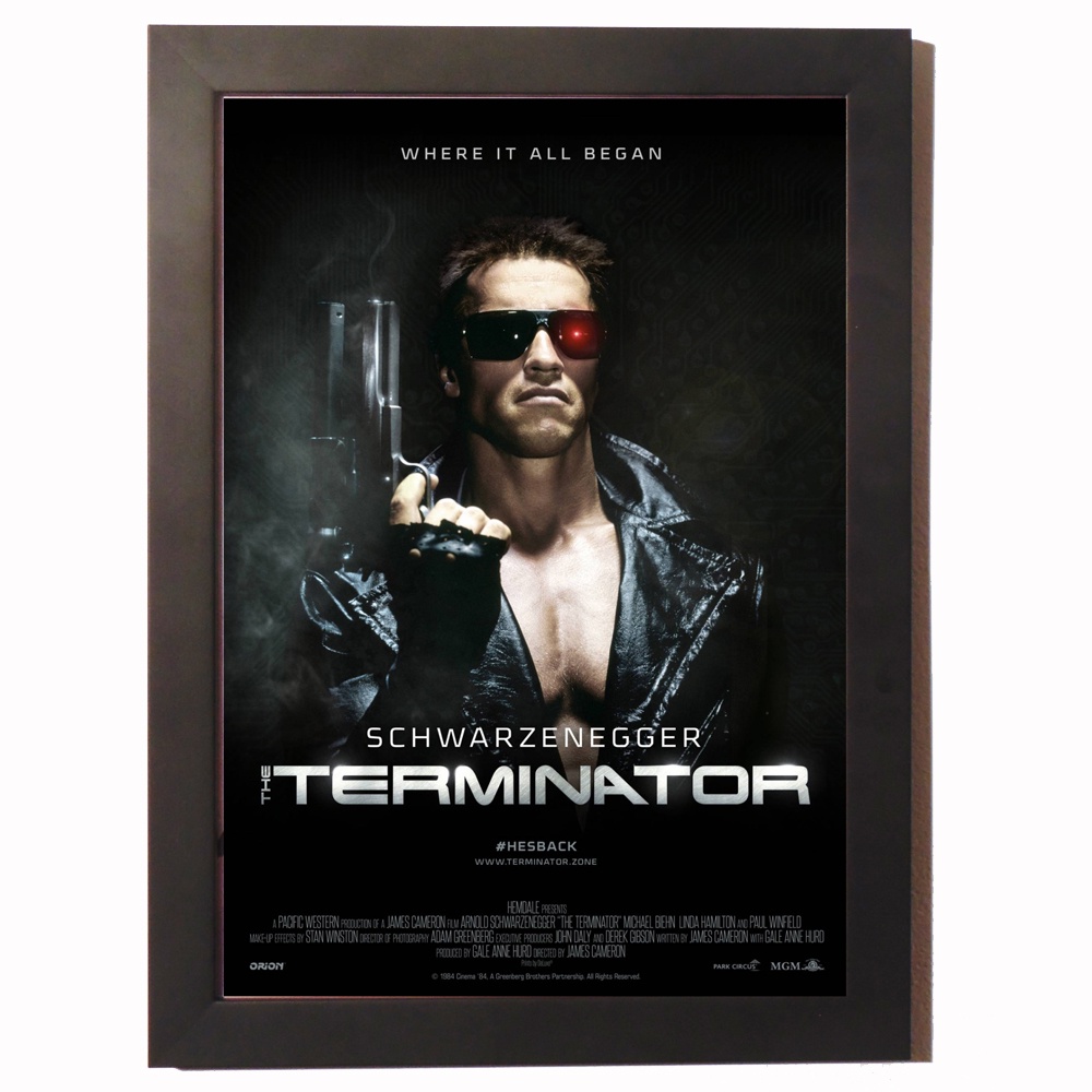 Quadro Decorativo Poster Com Moldura Exterminador Do Futuro 1 Arnold Schwarzen
