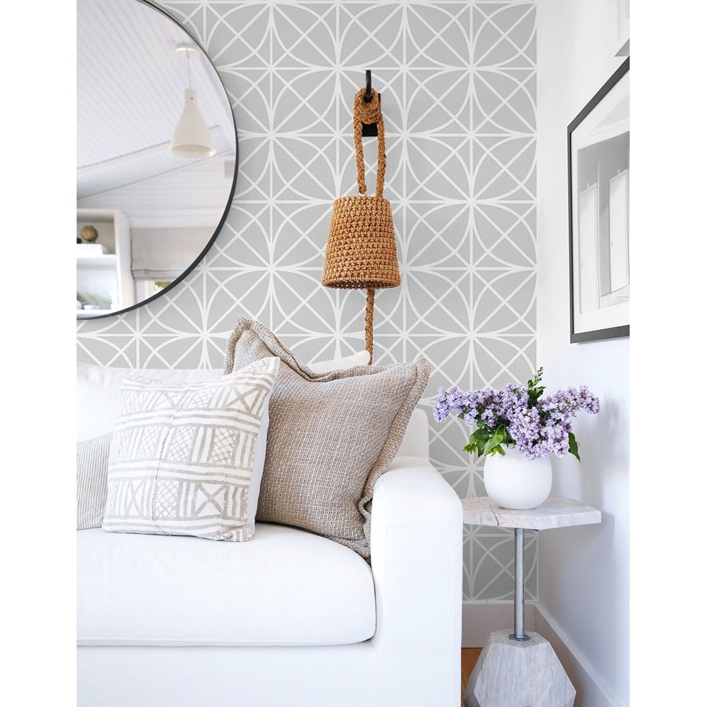 Papel De Parede Adesivo Autocolante Lavável Decorativo Truss Cinza Quarto