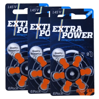18 Pilhas Baterias 13 Pr48 Auditivas Extra Power 3 Cartelas
