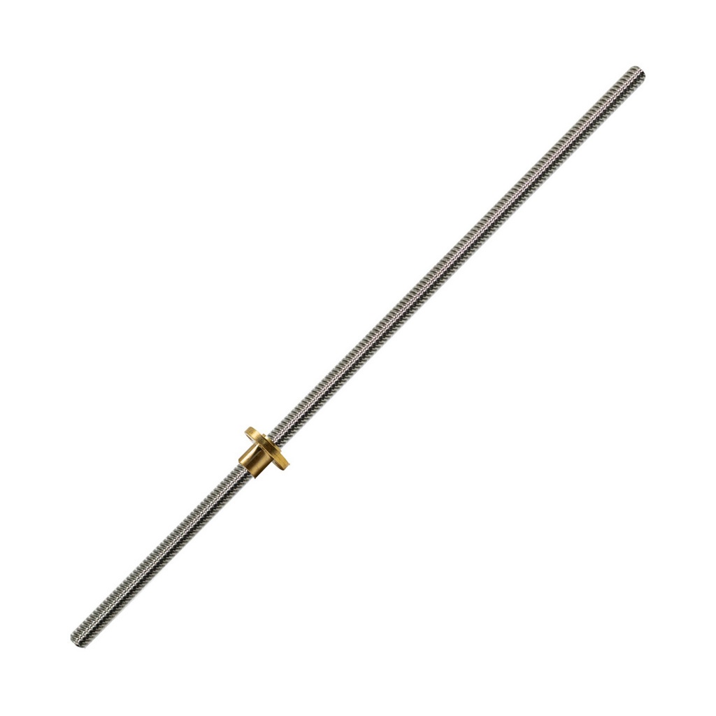 Fuso Trapezoidal de Avanço TR8 8 x 350mm com Castanha
