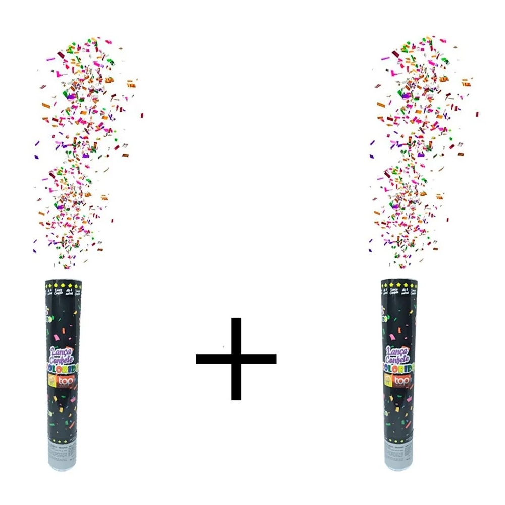 2 Und Lança Confete Festa - Metalizado - Varias Cores em Oferta na Shopee