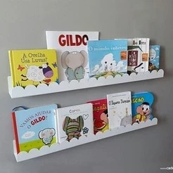 Prateleira Porta Livros Ondinha