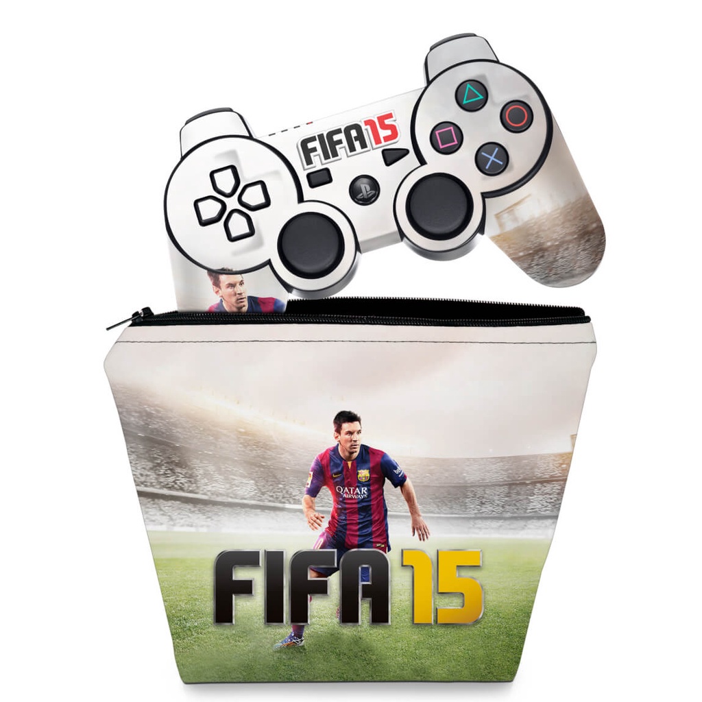 Capa Case e Skin Adesivo PS3 Controle - Fifa 15