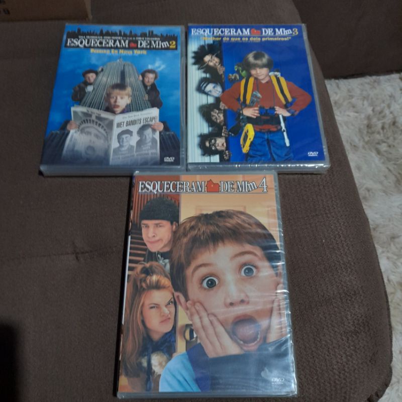 colação DVD Esqueceram de Mim 2 Perdido em Nova York DVD Esqueceram de Mim 3 e DVD Esqueceram de Mim 4