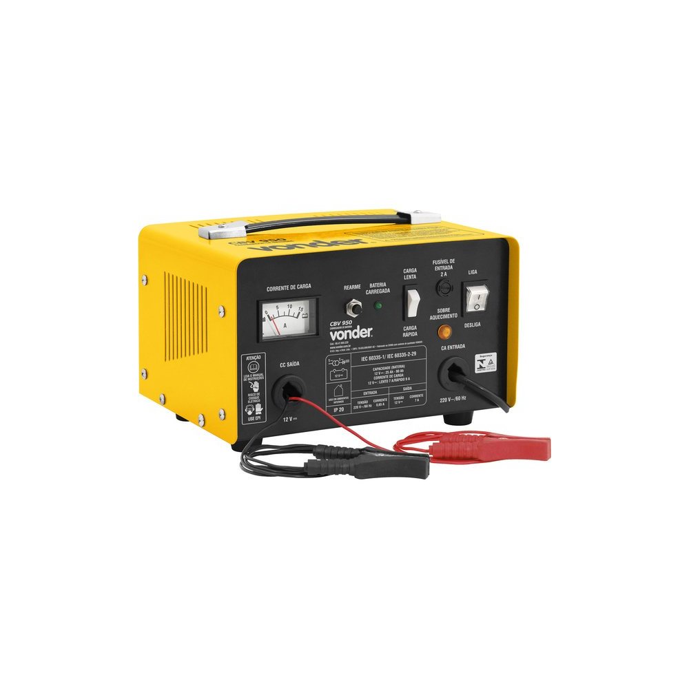Carregador Bateria 220V 25 Ah - 90 Ah Cbv 950 Vonder 220V