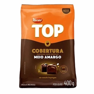Cobertura de chocolate top gotas meio amargo 400g - harald