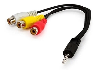 Cabo P2 Com 3 Rca (av) Femea Para Áudio Vídeo Tv com P3RCA