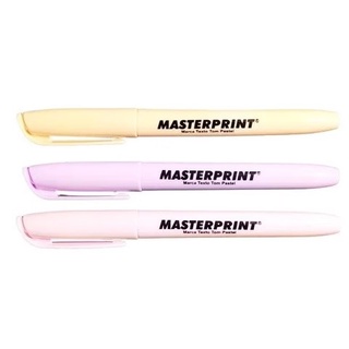 Marca Texto Pastel Masterprint - Kit 3 Unidades (1 Rosa, 1 Salmão e 1 Lilás)