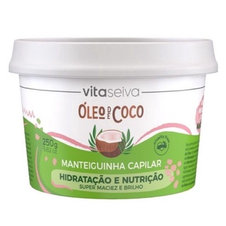 Manteiguinha Capilar Óleo De Coco 250g Vita Seiva Hidratação E Nutrição