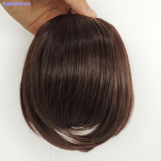 (Hp) Franja Grampo Em On Franja Extensões De Cabelo Humano Castanho Preto Xlike