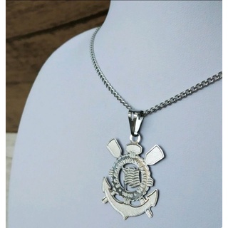 Colar Corinthians timão Corrente correntinha Feminino Masculino Unisex  Time  de Futebol