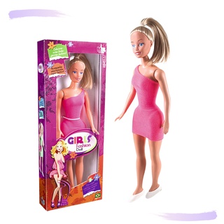 Boneca Barata Grande Loira Menina Lançamento Girl Fashion- Milk Brinquedos