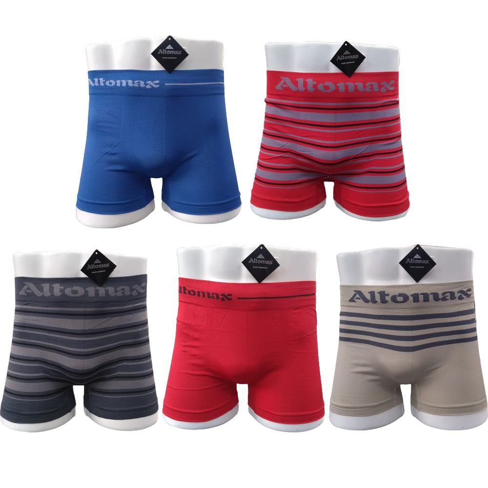 Kit 3PÇS Cueca Boxer Box Adulto Sem Costura Altomax Microfibra em Oferta na Shopee