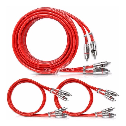 Kit 01 Cabo Rca 5 Stetsom + 02 Rca 1 Metro Blindado Especial em Oferta na Shopee