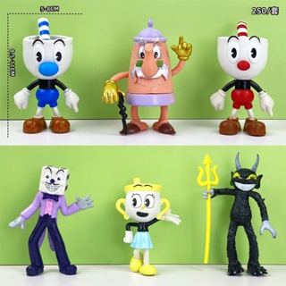 6pçs/Conjunto Anime The Cuphead Show Mugman Mark Cup King Dices Ollie Duke Jasper Bowlboy PVC Action Figure Modelo Brinquedos Boneca Crianças Presentes em Oferta na Shopee