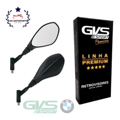 Retrovisor GVS BMW F800 Haste Giro 360 Lente Convexa Fumê Rosca Padrão Yamaha