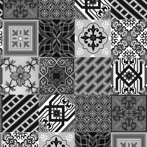 Papel Parede Adesivo Azulejo Ladrilho Cinza Escuro Vinil 3mt