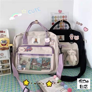 Mochila japonesa ins mochila dupla finalidade bolsa mensageiro bolsa de ombro do estudante