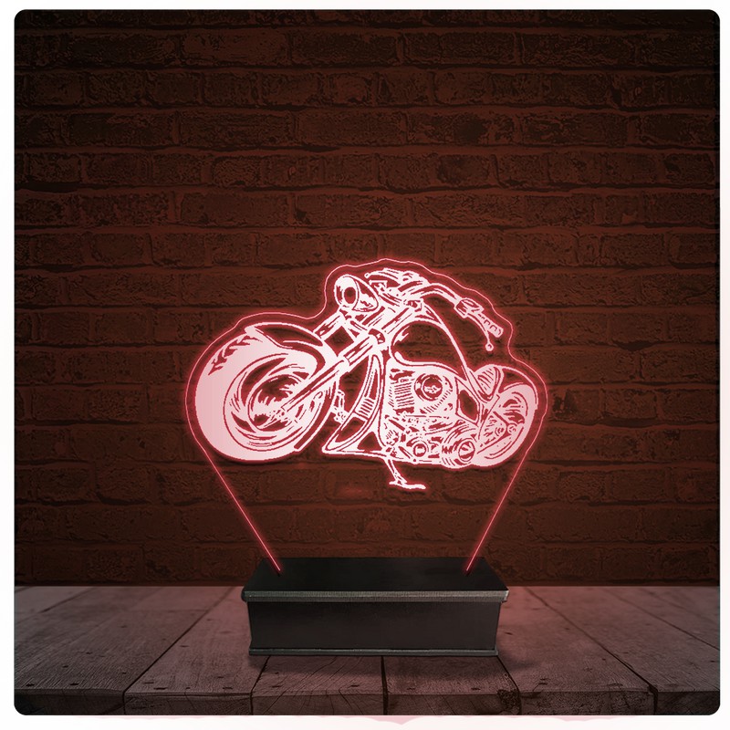 Abajur Luminária Acrílico Led - Moto Custom Presente 10