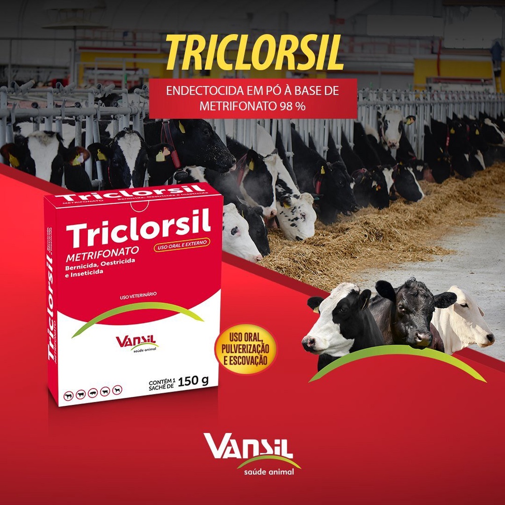 Triclorsil 20g Tratamento de Bernes Sarnas Pulgas Bois Vacas Cavalos Suinos Aves em Oferta na Shopee