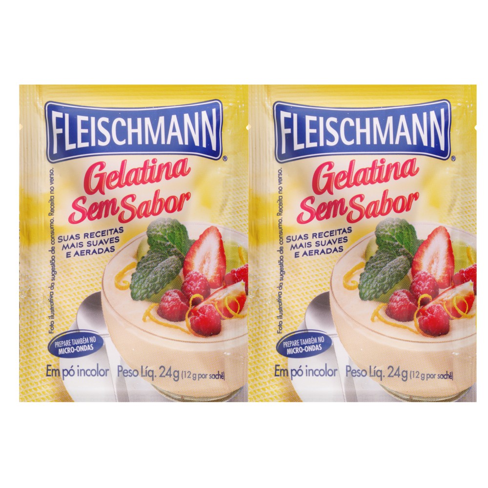 Gelatina sem sabor Fleischmann 24g 1 unidade