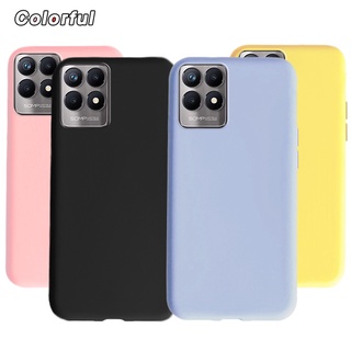 Capa TPU Flexível Fosca Anti-Impacto Cor Pastel Para OPPO Realme 8i 4G RMX3151 2021