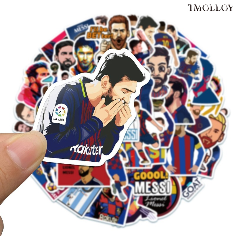 50Pcs Football Sticker Star Lionel Messi Stickers - Escorrega o Preço