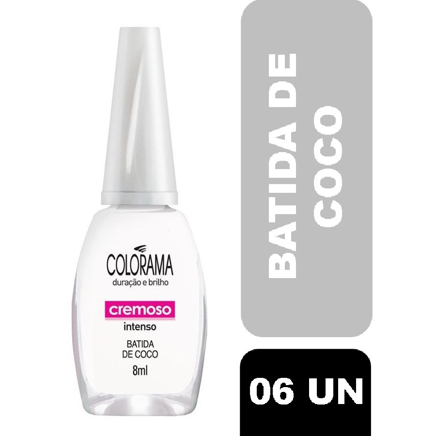 Esmalte Colorama Cremoso Batida de Coco 8ml - 06 unidades em Oferta na Shopee