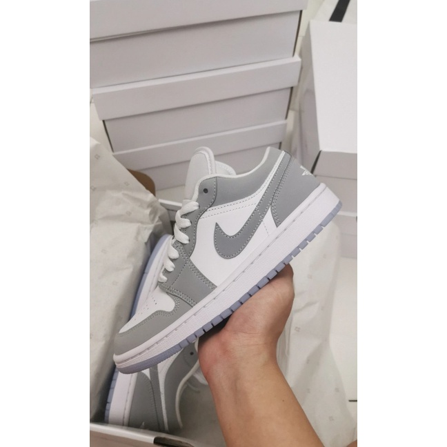 tênis nk airforce dunk low cano baixo cinza branco desconto no preço