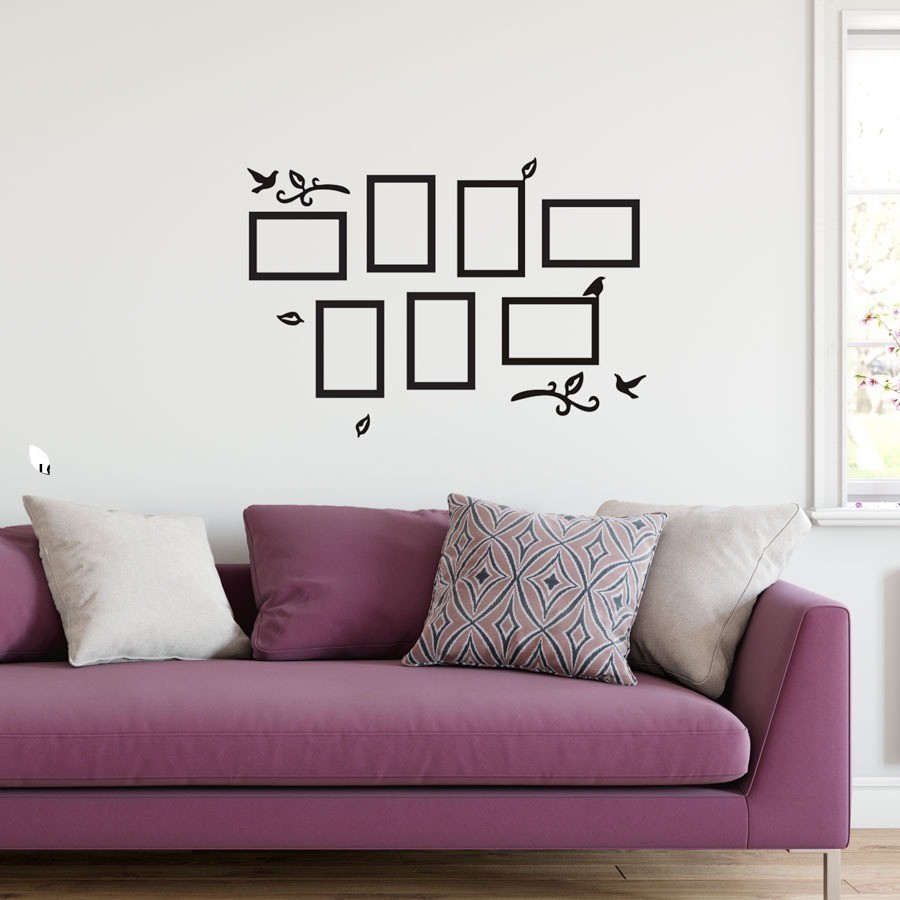 Adesivo Decorativo Porta Retrato Com Galhos E Pássaros em Oferta na Shopee