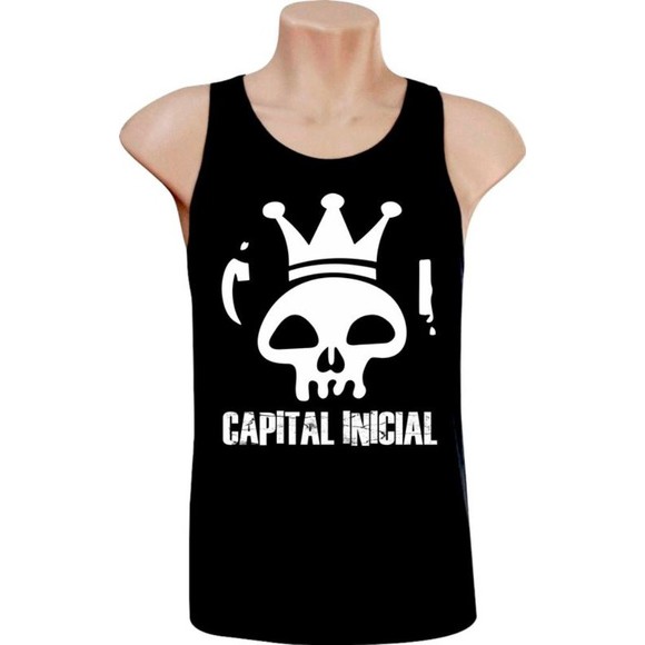 Camiseta Regata Masculina Capital Inicial 1982 Rock Nacional Camisa slim