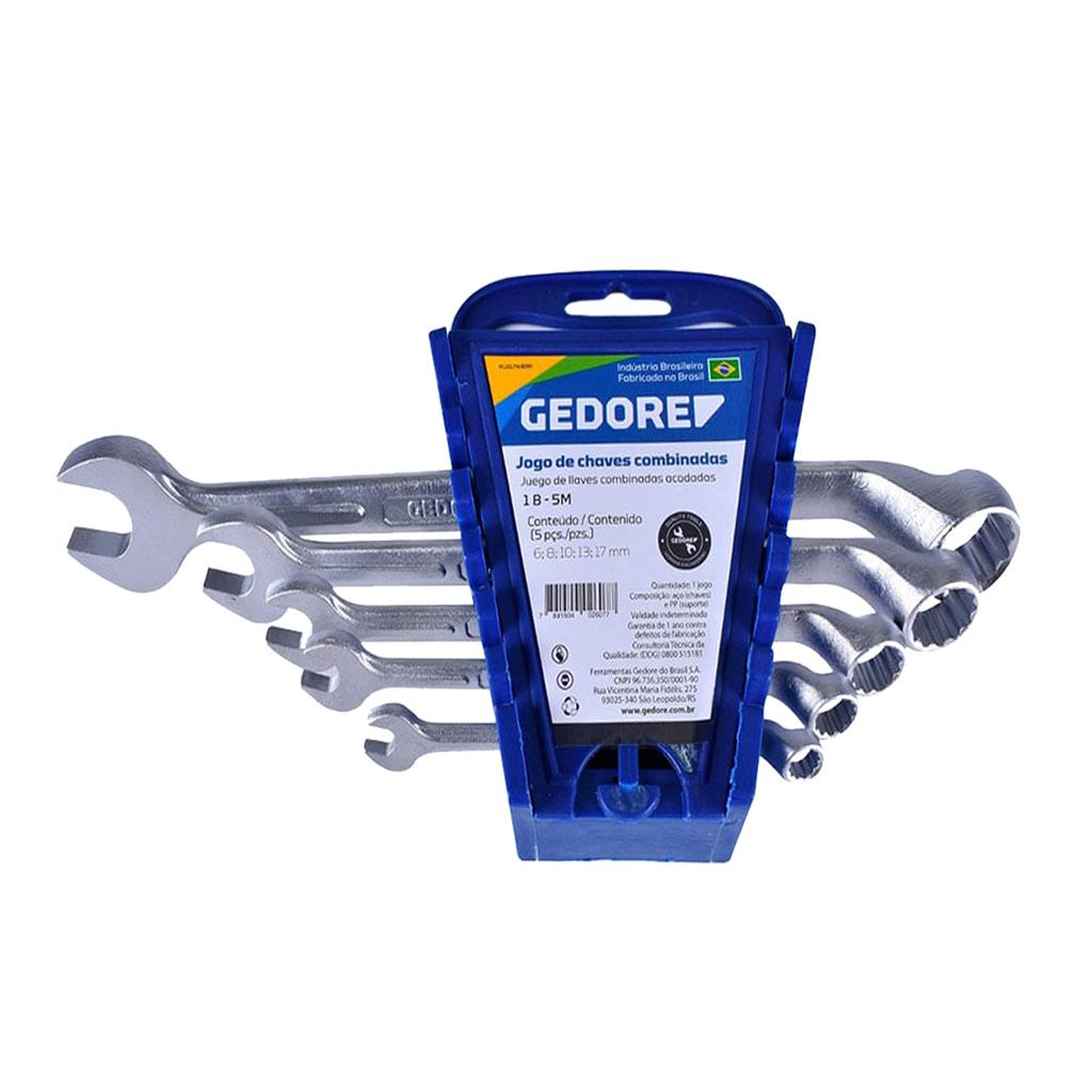 Jogo de Chave Combinada 6 a 17mm Gedore 5 Peças 1B-5M em Oferta na Shopee