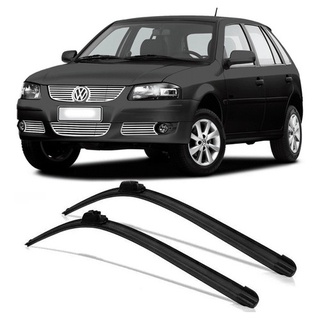 Par Palhetas Limpador Parabrisa Silicone Gol G4 2005 À 2009 (21