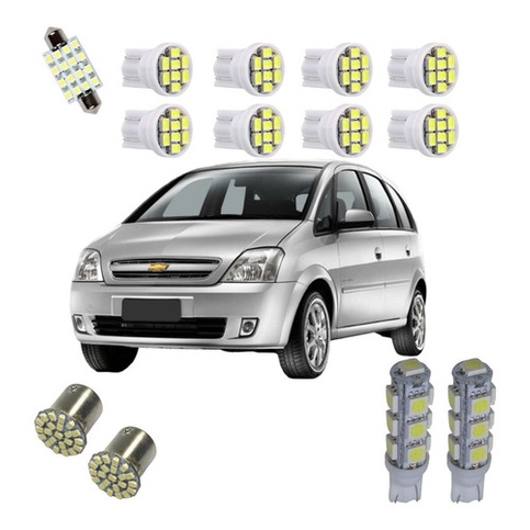 Led   Lampadas Meriva Kit Teto/farol/placa/ré Tipo Xenon em Oferta na Shopee