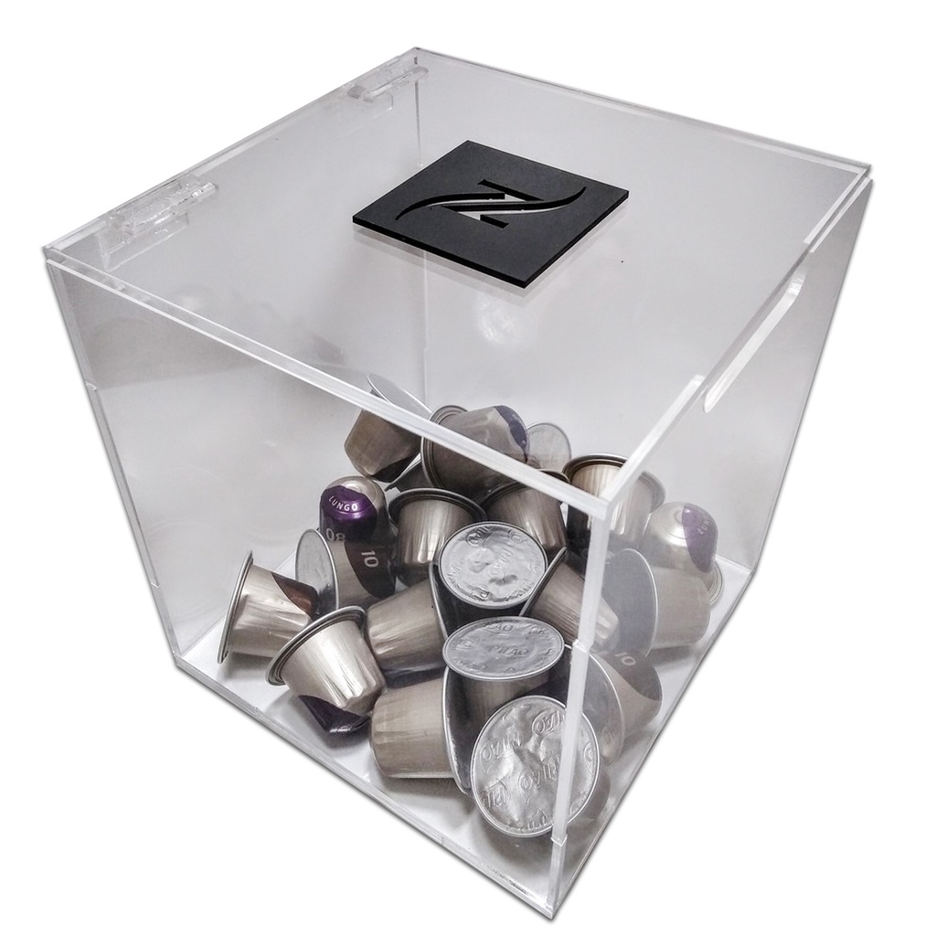 Caixa Porta Cápsulas Cubo De Acrílico Premium Top Nespresso em Oferta na Shopee